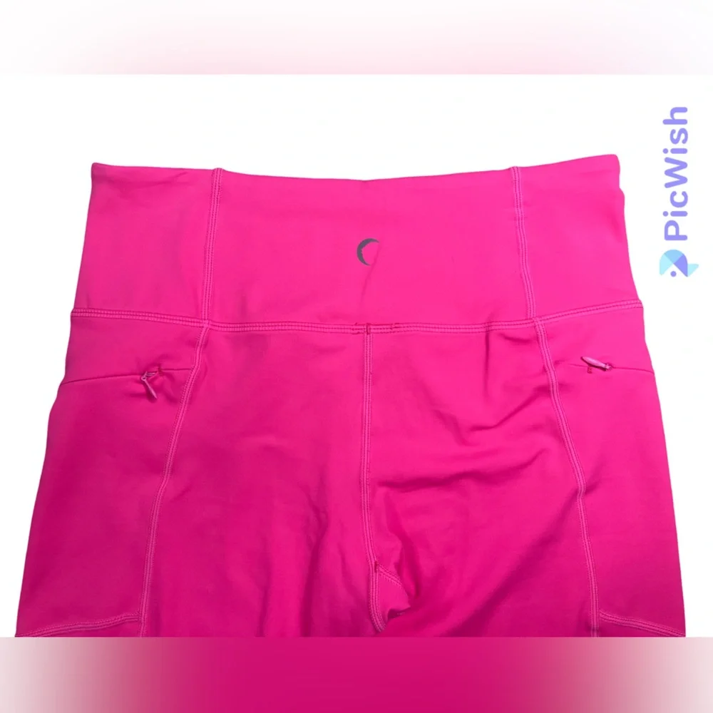 Pink Zipper Pocket Light n Tight Hi Rise Crop 17” (6-8) ZYIA NWT 791 - Picture 8 of 14
